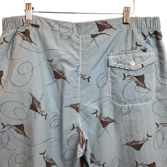 Tommy Bahama Swim Trunks Size‎ Large Marlin Relax Surf Shorts Blue With Pockets - Picture 5 of 7